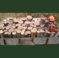 Loading logs and fire wood